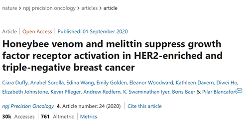 攻克三阴性乳腺癌，蜜蜂毒液竟是关键？